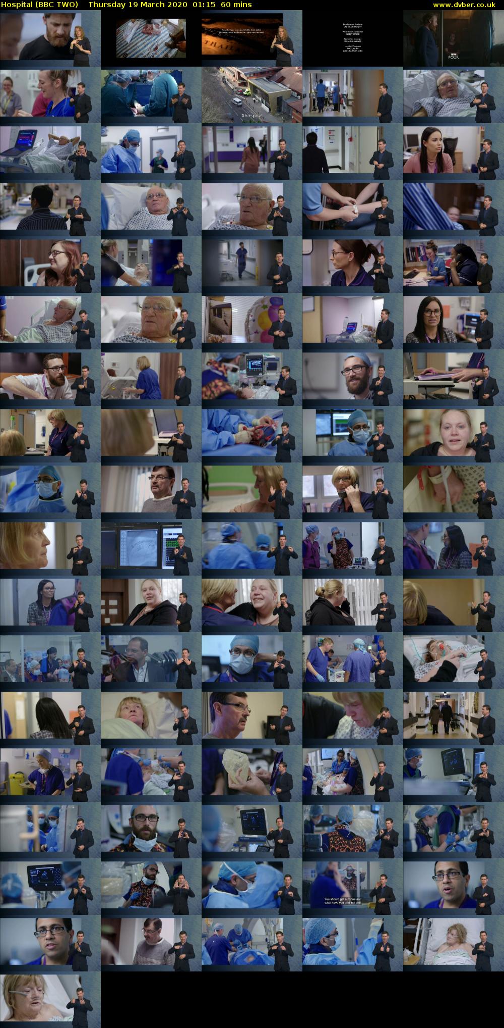 Hospital (BBC TWO) Thursday 19 March 2020 01:15 - 02:15