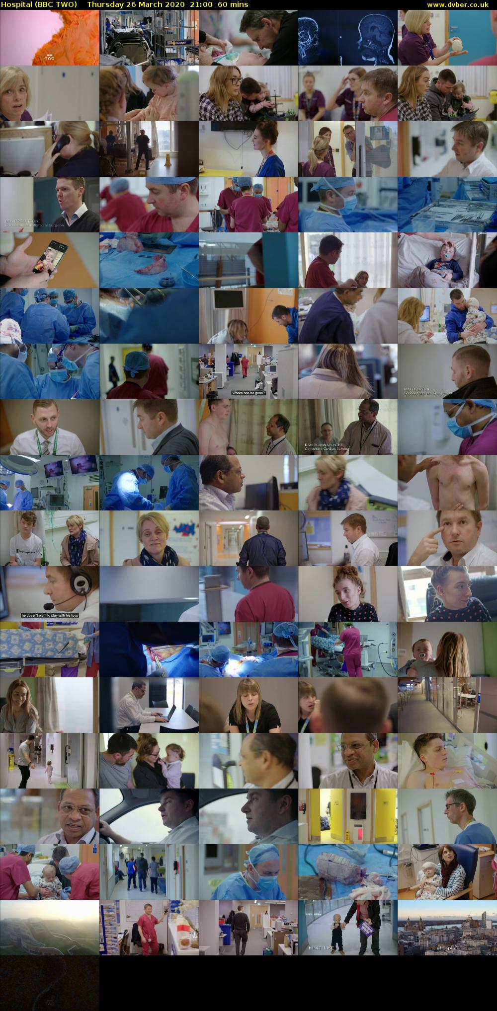 Hospital (BBC TWO) Thursday 26 March 2020 21:00 - 22:00