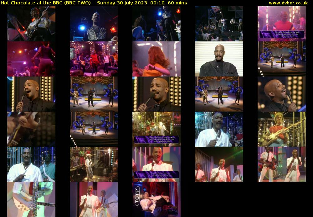 Hot Chocolate at the BBC (BBC TWO) Sunday 30 July 2023 00:10 - 01:10