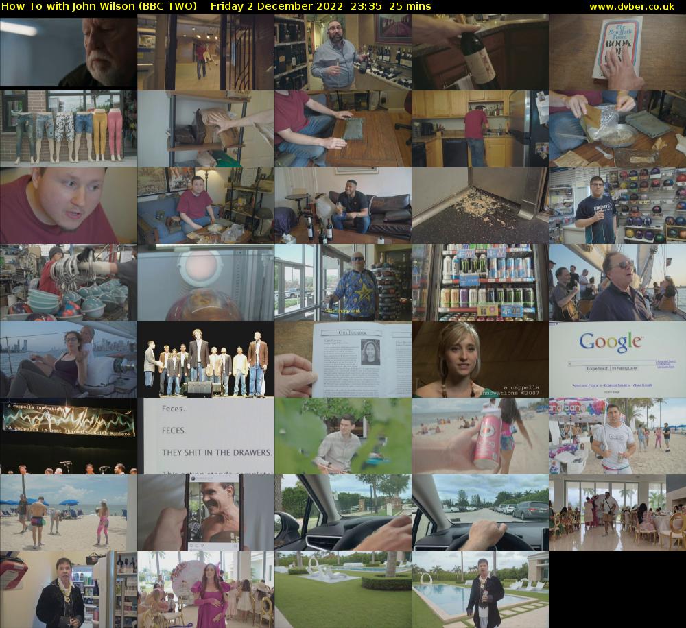 How To with John Wilson (BBC TWO) Friday 2 December 2022 23:35 - 00:00