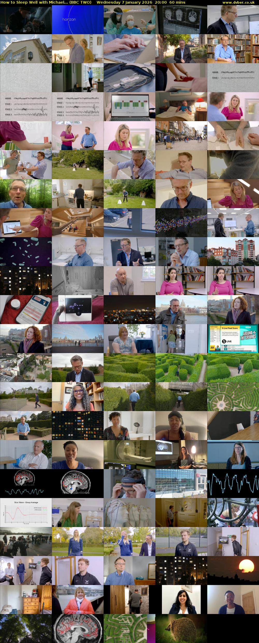 How to Sleep Well with Michael... (BBC TWO) Wednesday 7 January 2026 20:00 - 21:00