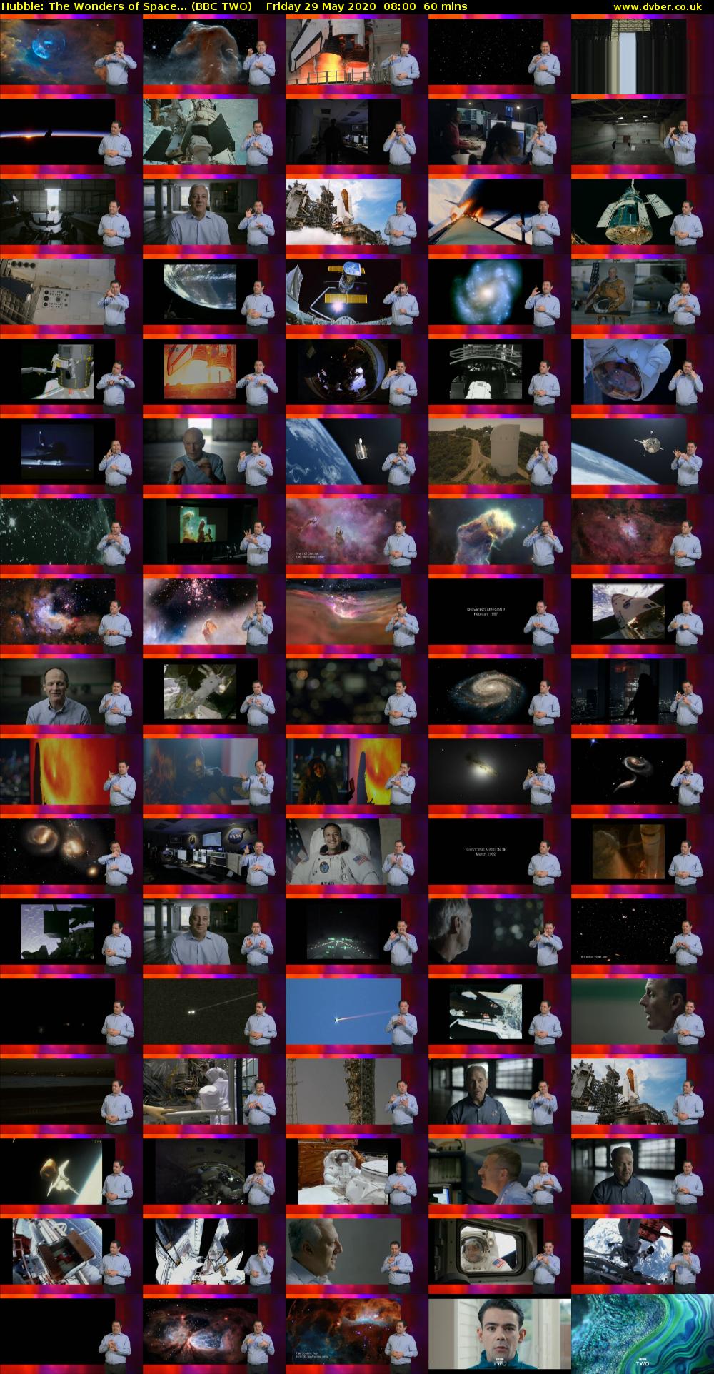 Hubble: The Wonders of Space... (BBC TWO) Friday 29 May 2020 08:00 - 09:00