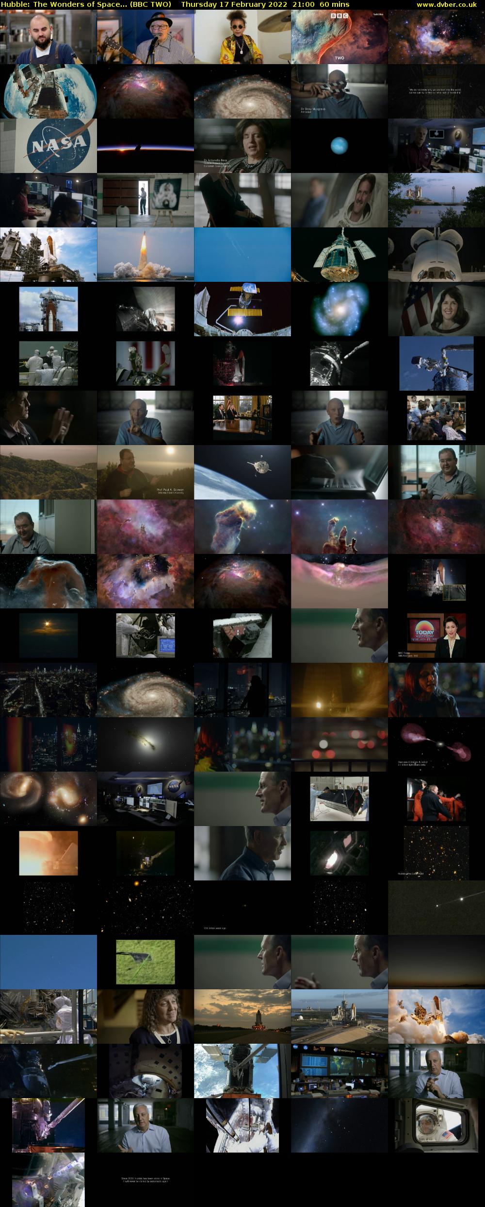 Hubble: The Wonders of Space... (BBC TWO) Thursday 17 February 2022 21:00 - 22:00