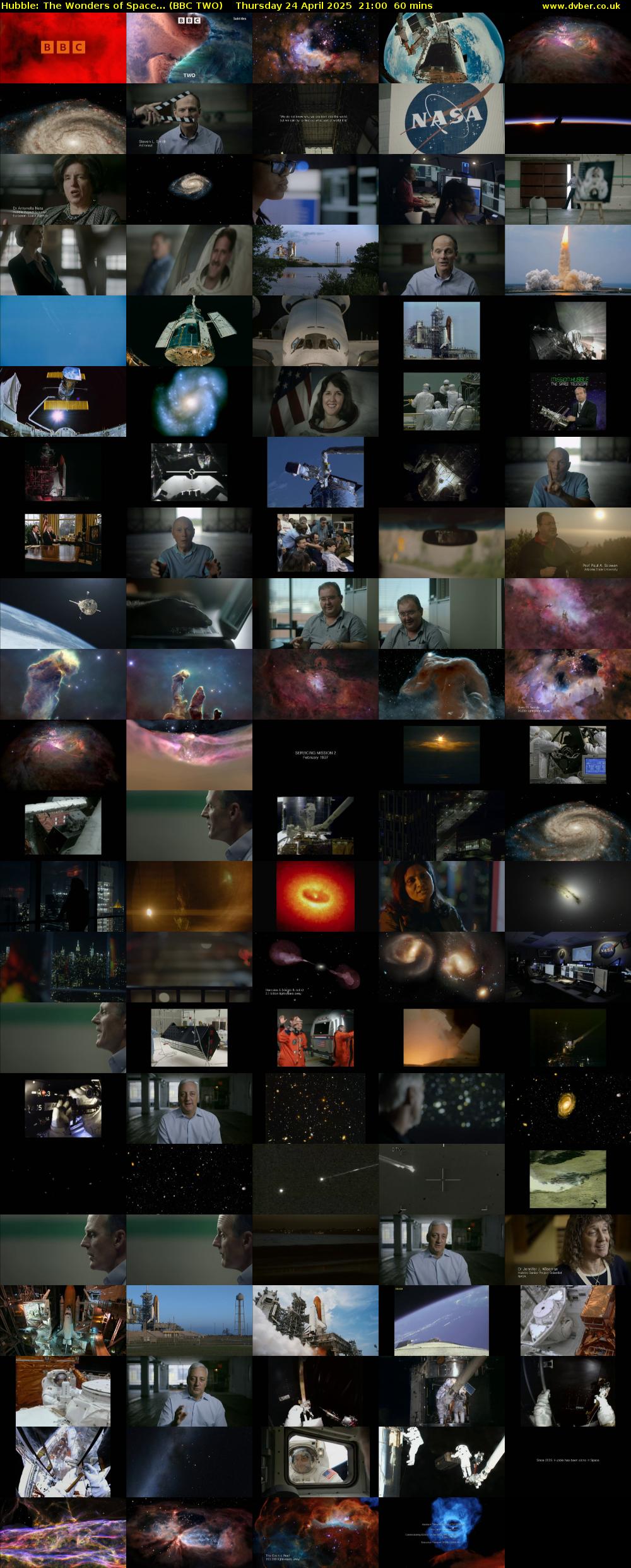 Hubble: The Wonders of Space... (BBC TWO) Thursday 24 April 2025 21:00 - 22:00
