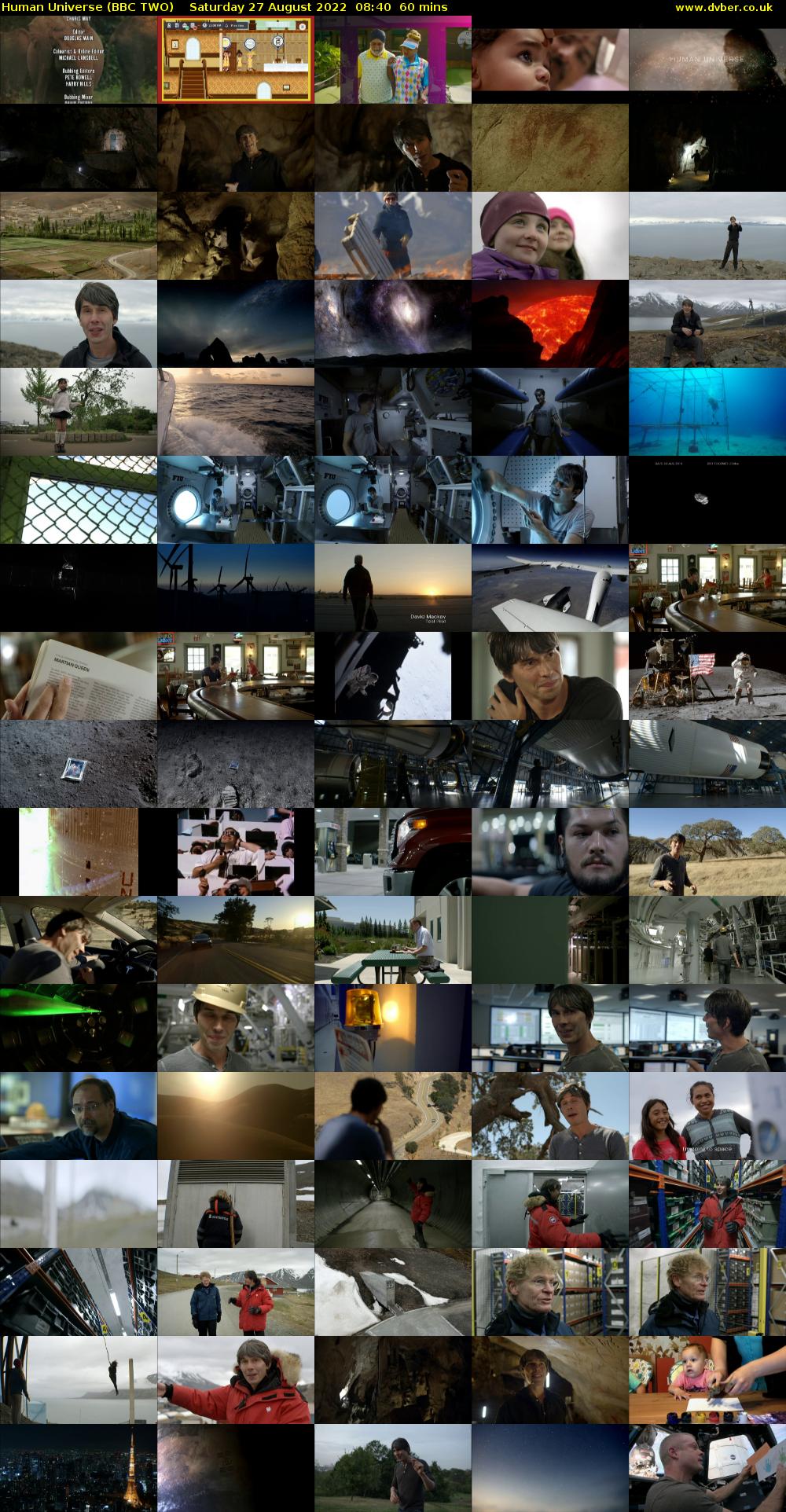 Human Universe (BBC TWO) Saturday 27 August 2022 08:40 - 09:40
