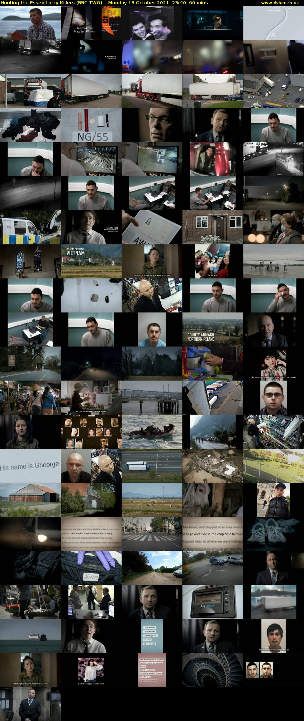 Hunting the Essex Lorry Killers (BBC TWO) Monday 18 October 2021 23:40 - 00:40