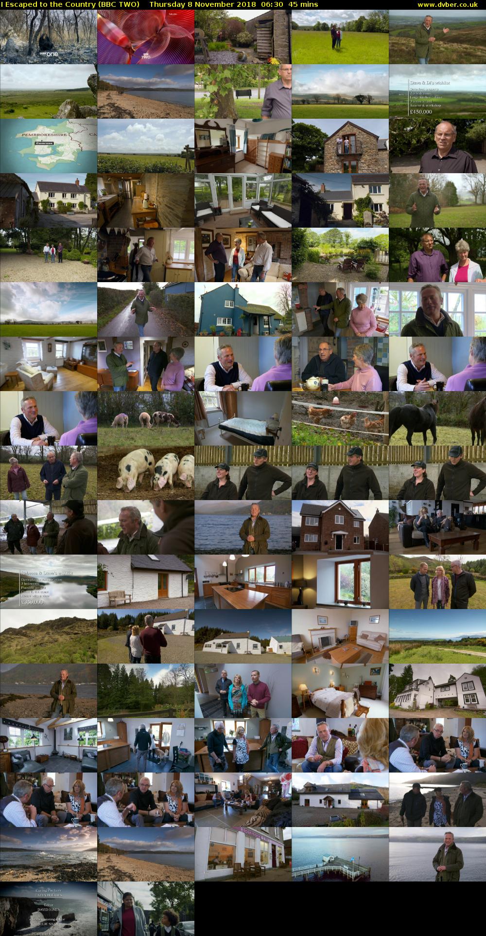I Escaped to the Country (BBC TWO) Thursday 8 November 2018 06:30 - 07:15