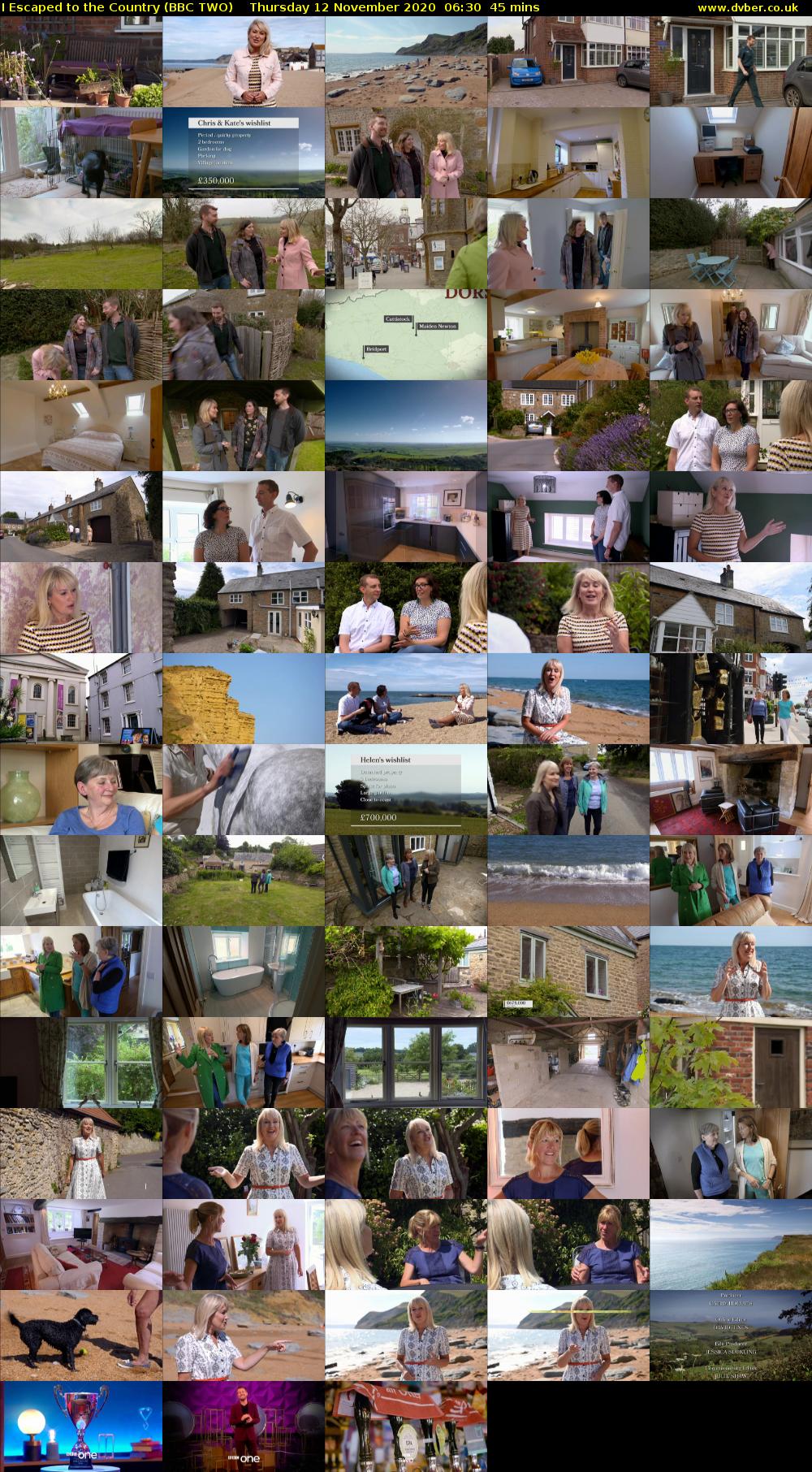 I Escaped to the Country (BBC TWO) Thursday 12 November 2020 06:30 - 07:15