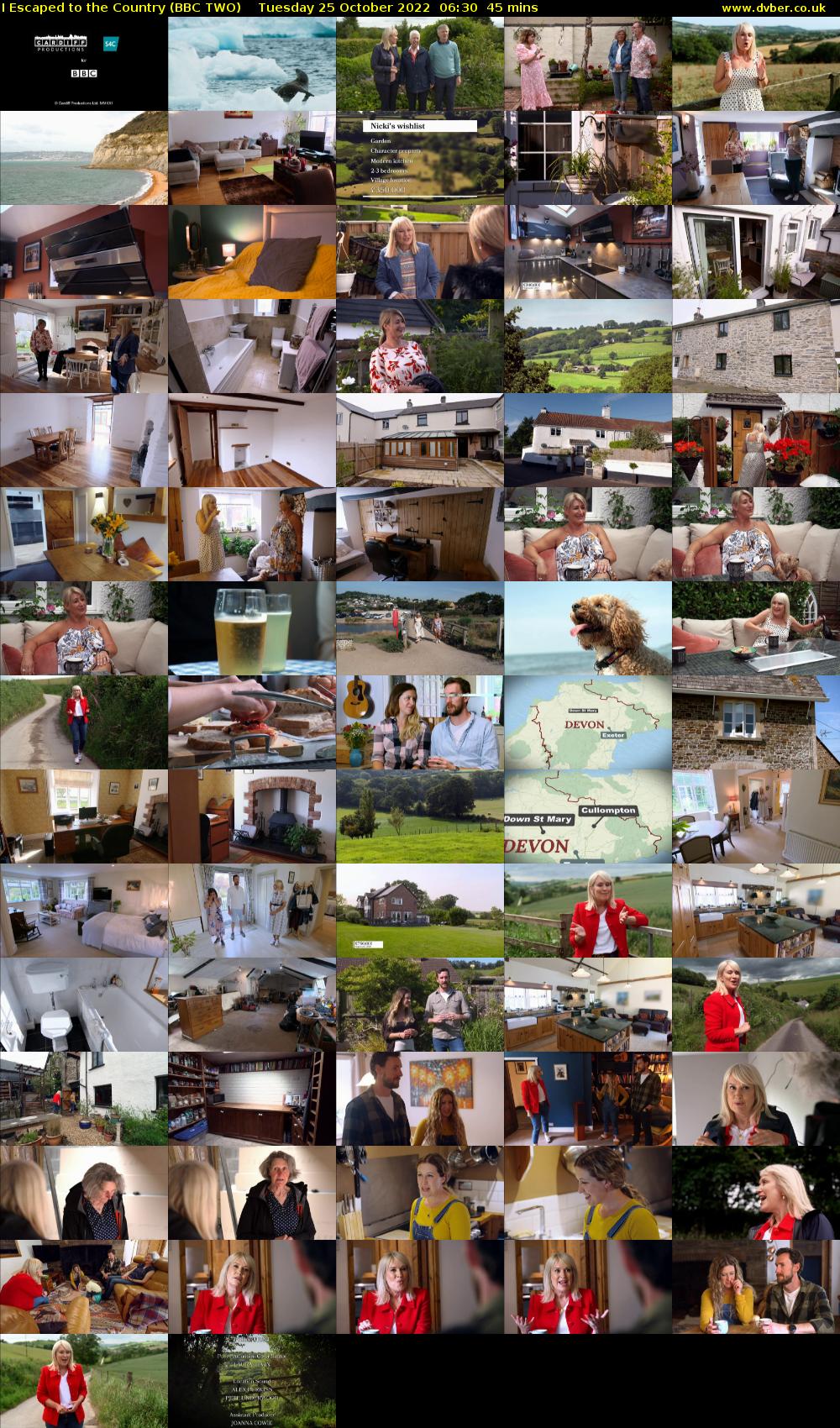 I Escaped to the Country (BBC TWO) Tuesday 25 October 2022 06:30 - 07:15