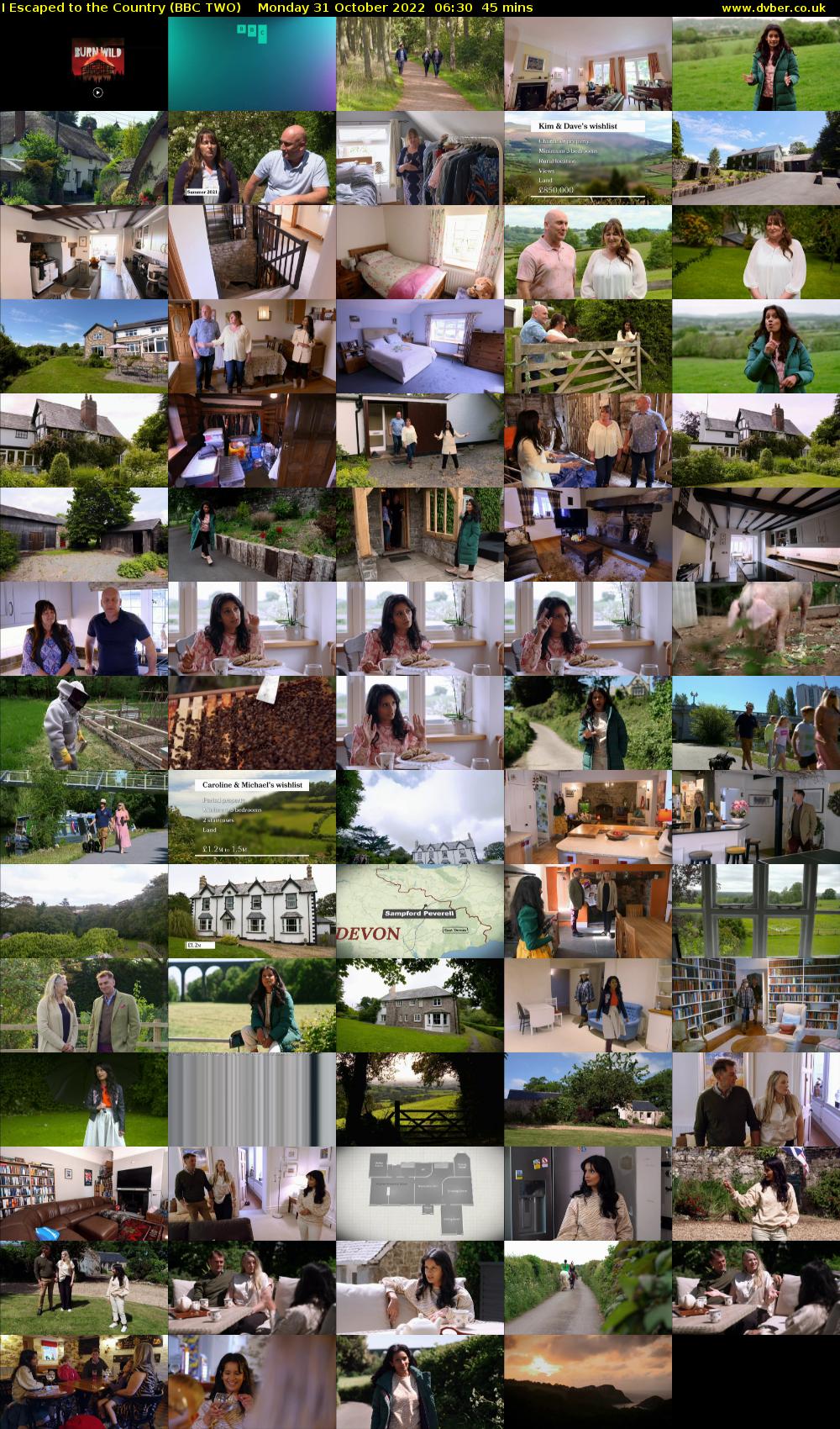 I Escaped to the Country (BBC TWO) Monday 31 October 2022 06:30 - 07:15