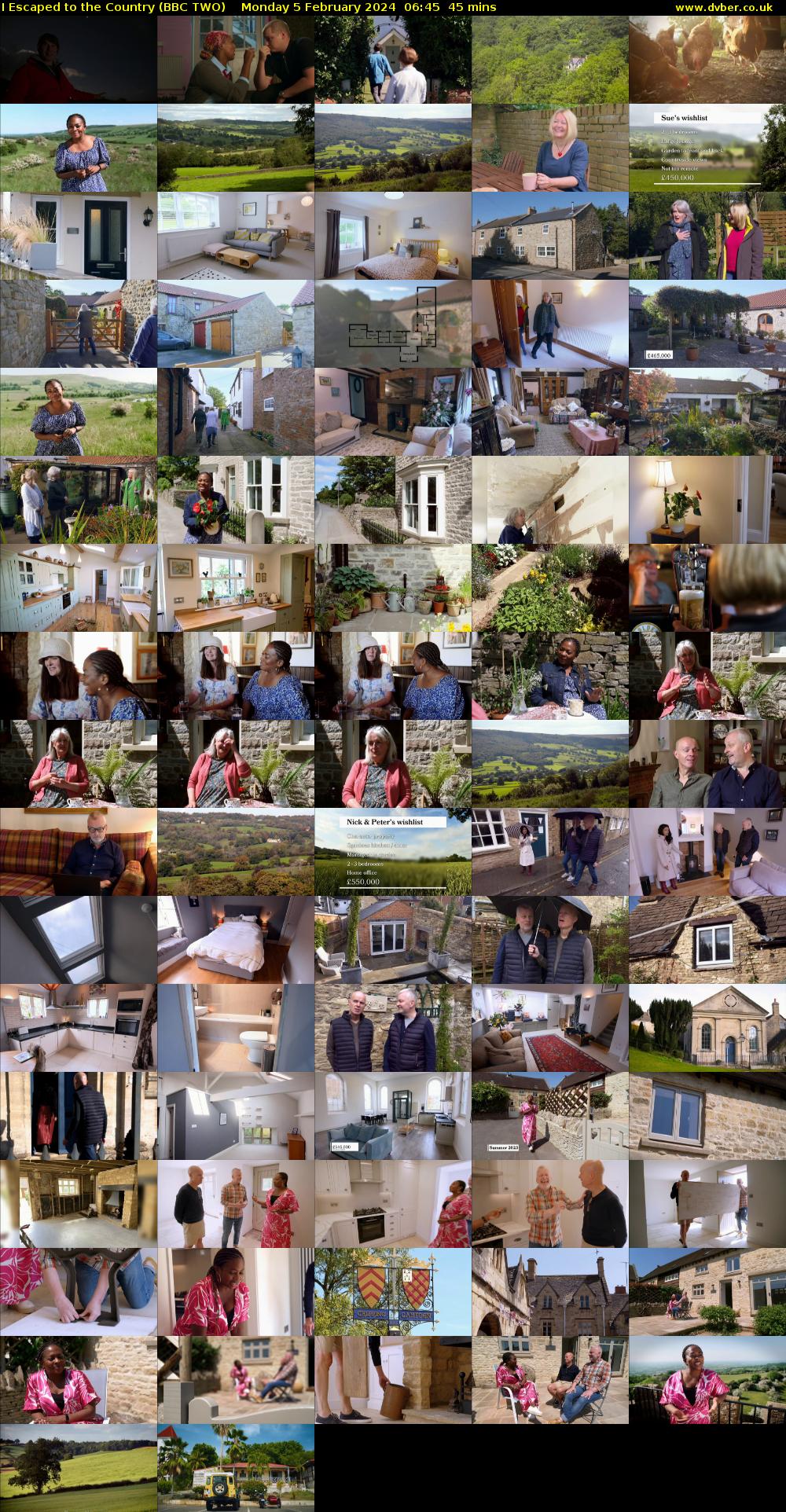 I Escaped to the Country (BBC TWO) Monday 5 February 2024 06:45 - 07:30