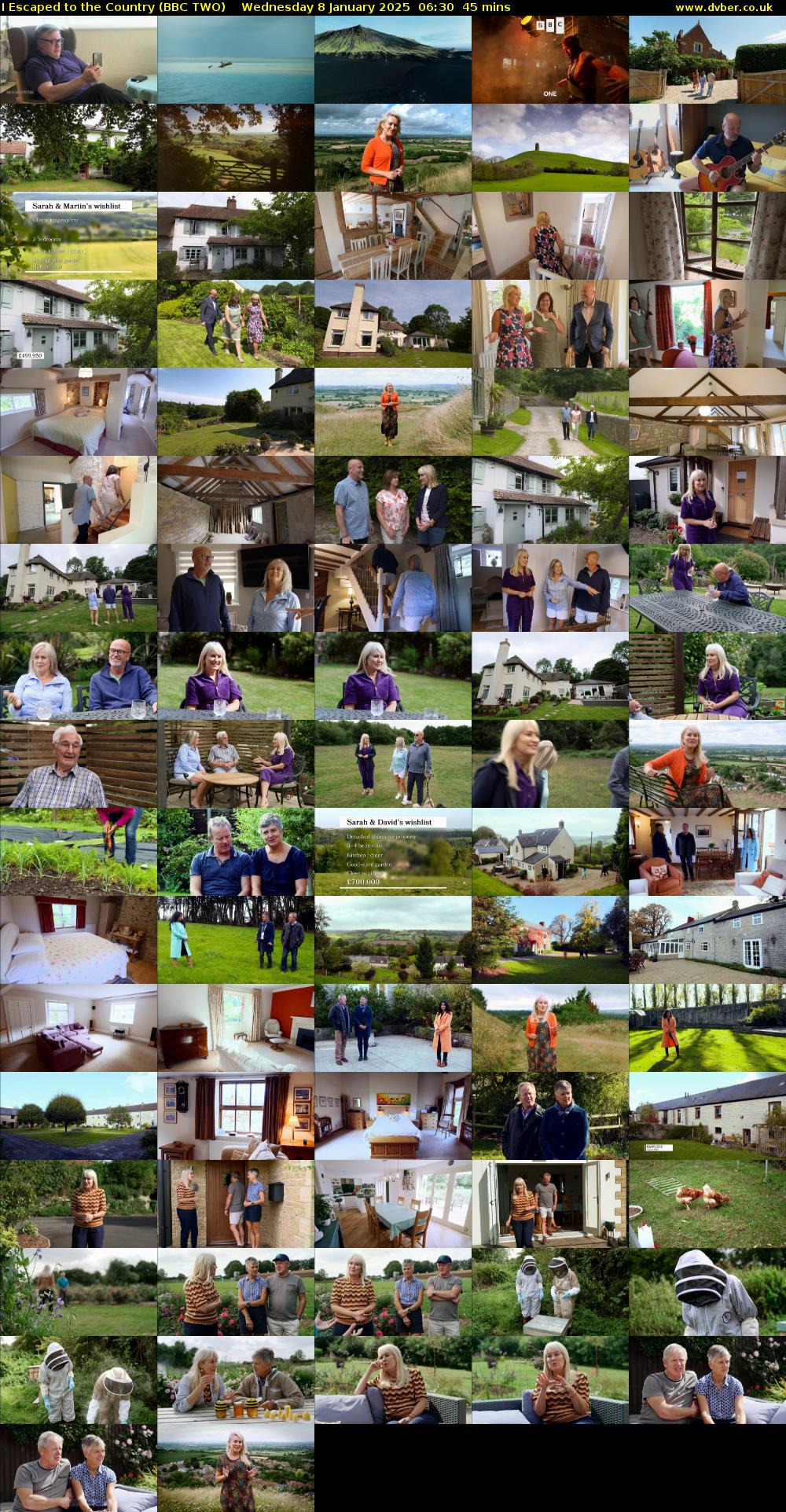 I Escaped to the Country (BBC TWO) Wednesday 8 January 2025 06:30 - 07:15