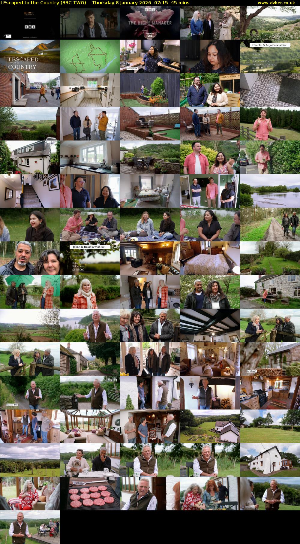 I Escaped to the Country (BBC TWO) Thursday 8 January 2026 07:15 - 08:00