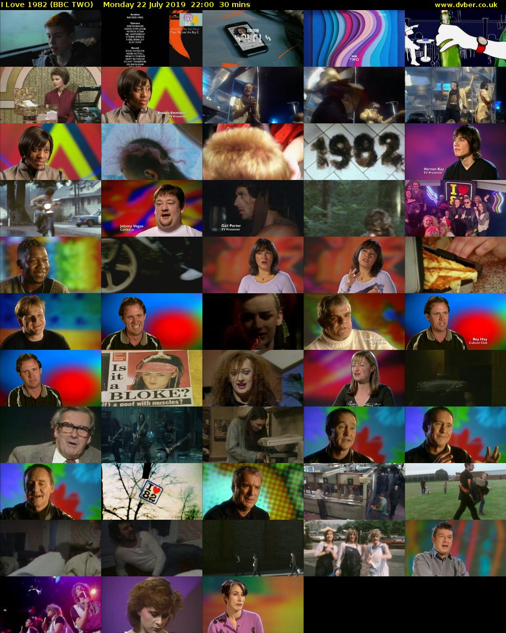 I Love 1982 (BBC TWO) Monday 22 July 2019 22:00 - 22:30