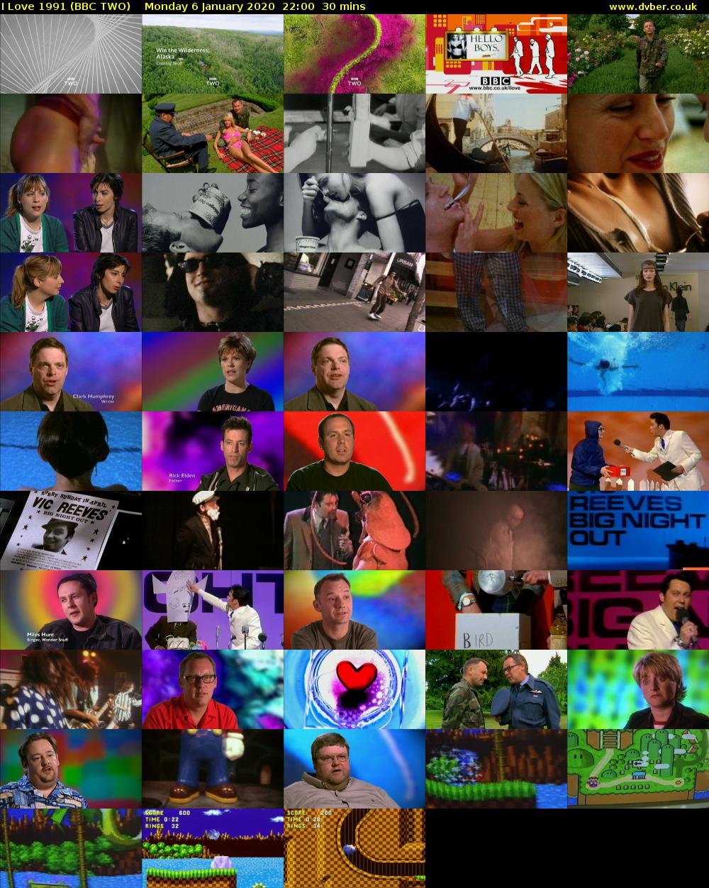 I Love 1991 (BBC TWO) Monday 6 January 2020 22:00 - 22:30
