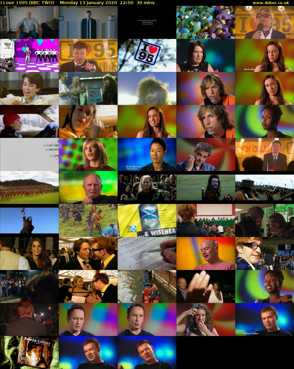 I Love 1995 (BBC TWO) Monday 13 January 2020 22:00 - 22:30