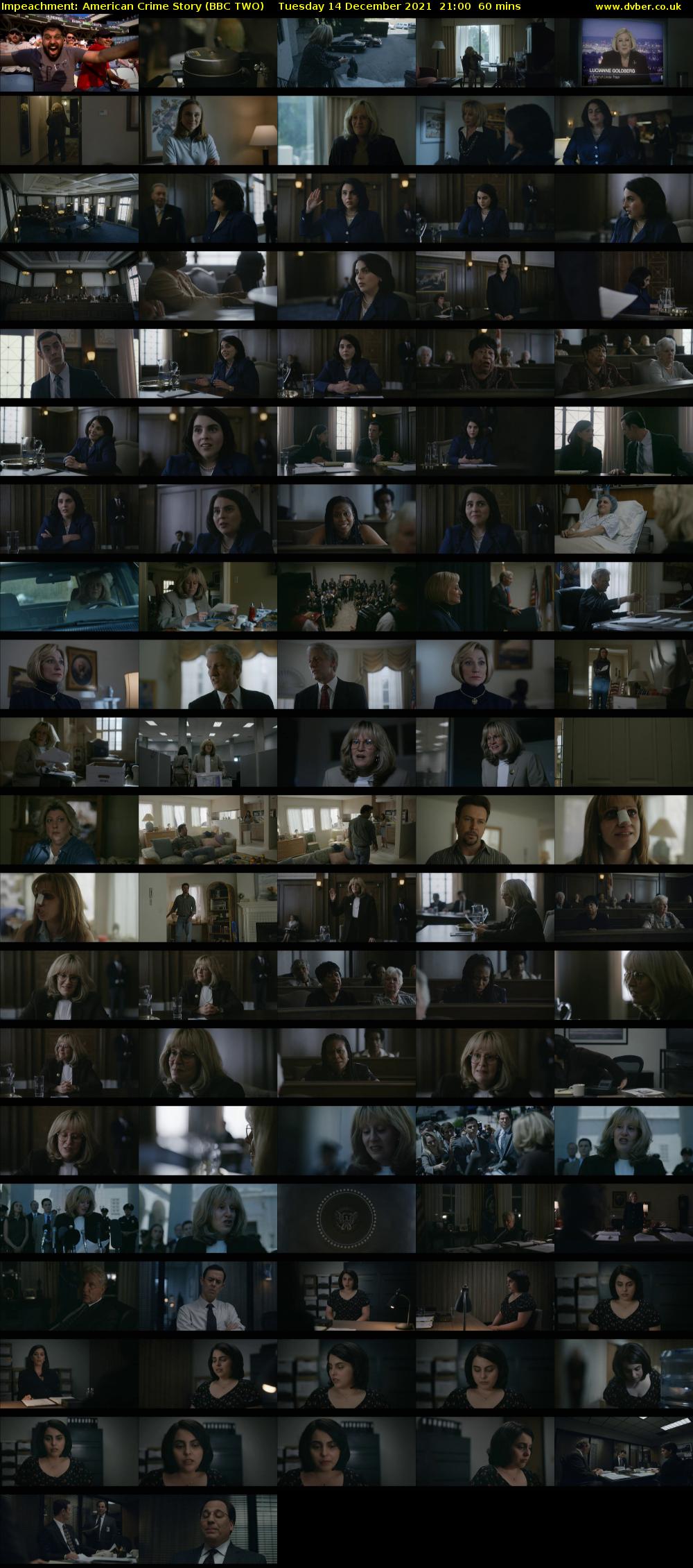 Impeachment: American Crime Story (BBC TWO) Tuesday 14 December 2021 21:00 - 22:00