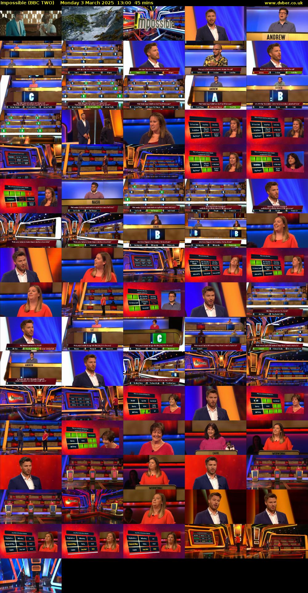 Impossible (BBC TWO) Monday 3 March 2025 13:00 - 13:45