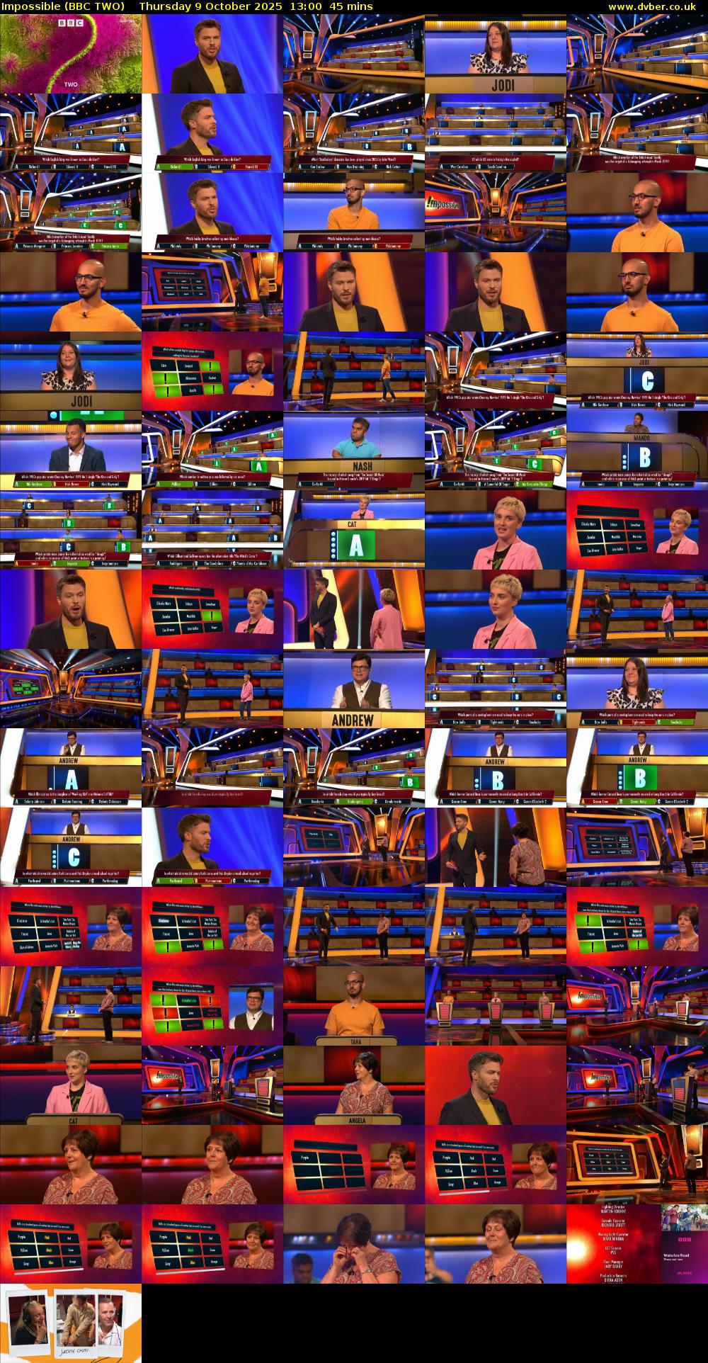 Impossible (BBC TWO) Thursday 9 October 2025 13:00 - 13:45