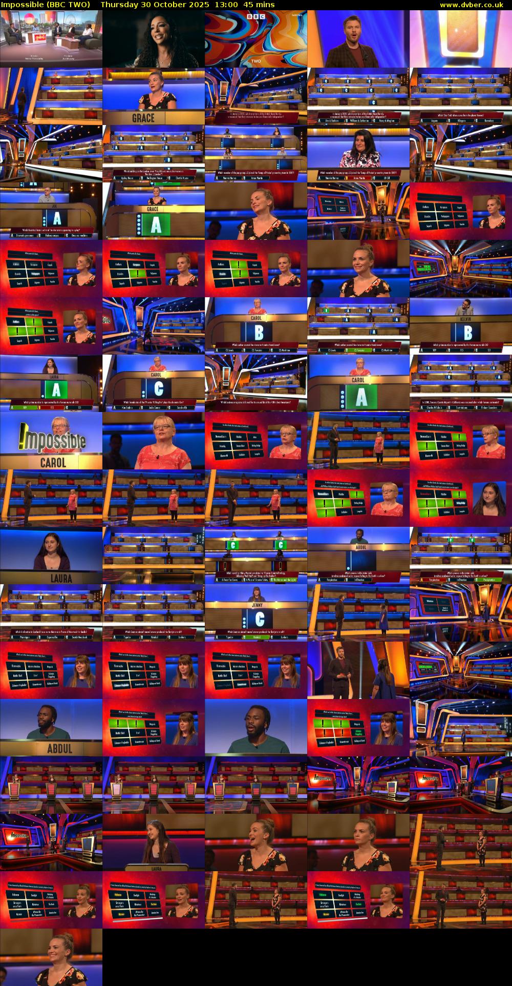 Impossible (BBC TWO) Thursday 30 October 2025 13:00 - 13:45