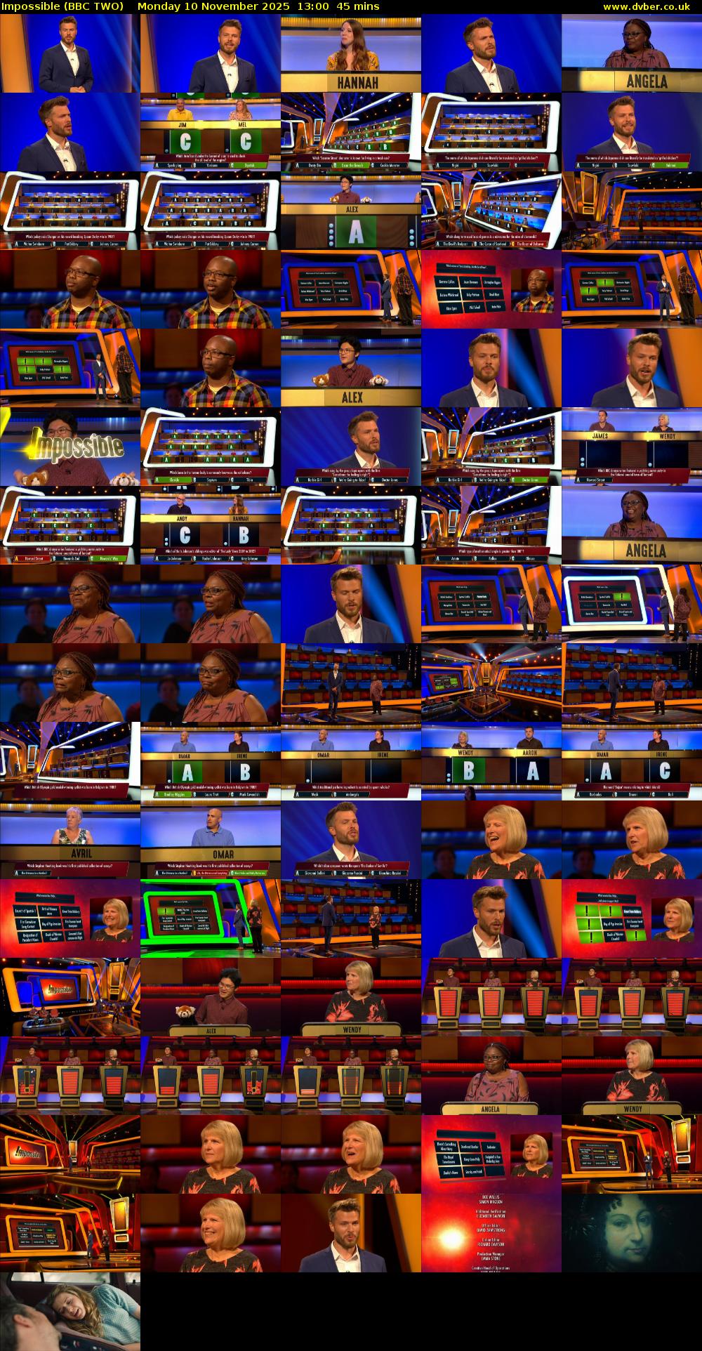 Impossible (BBC TWO) Monday 10 November 2025 13:00 - 13:45