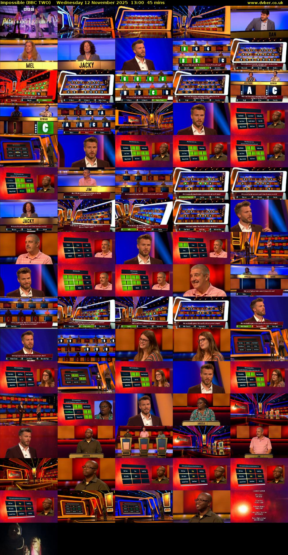 Impossible (BBC TWO) Wednesday 12 November 2025 13:00 - 13:45