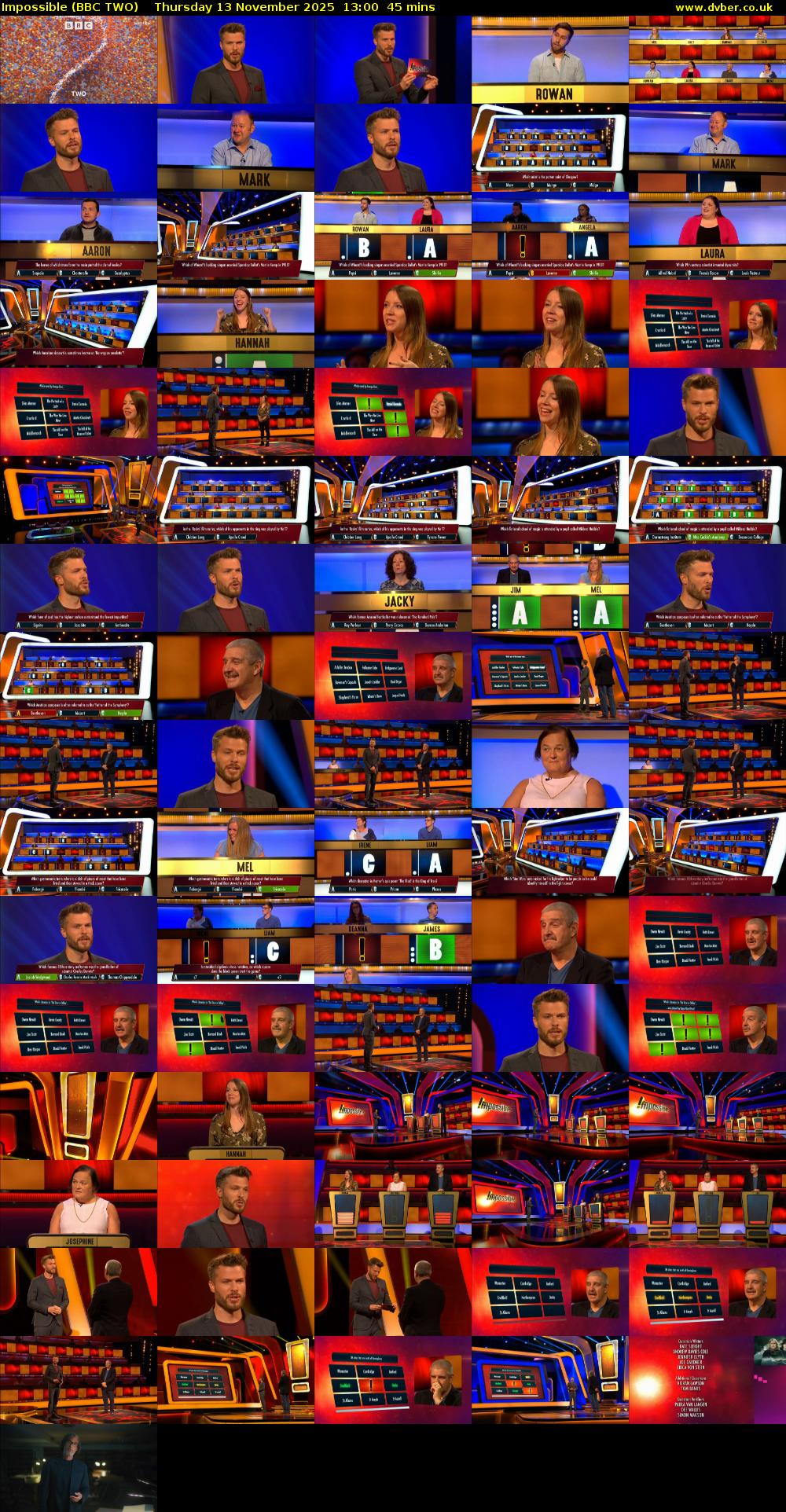 Impossible (BBC TWO) Thursday 13 November 2025 13:00 - 13:45