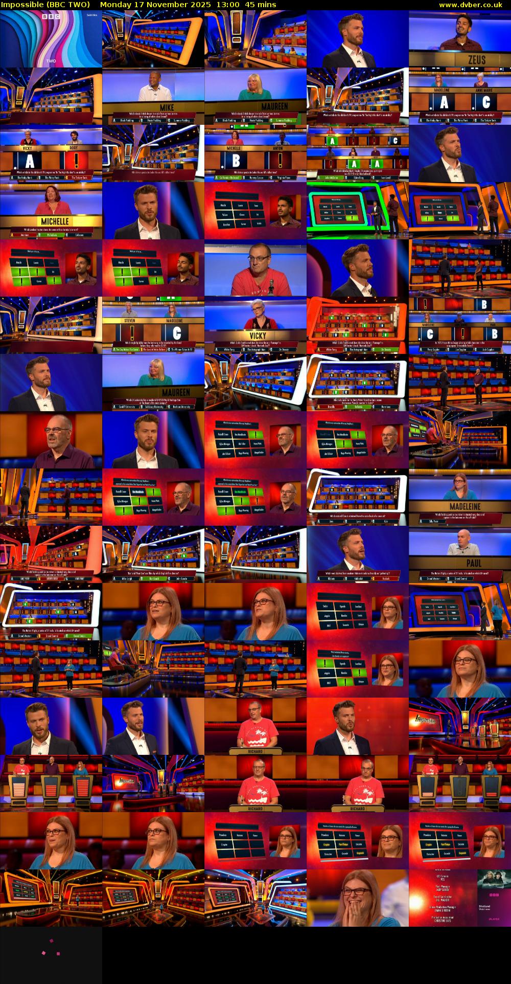 Impossible (BBC TWO) Monday 17 November 2025 13:00 - 13:45
