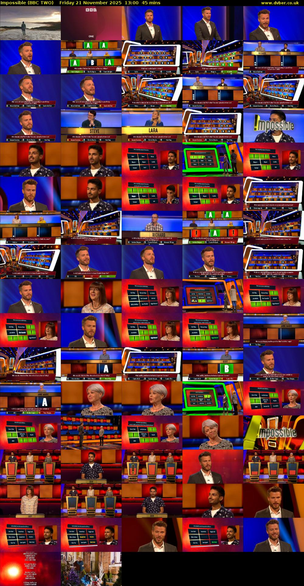 Impossible (BBC TWO) Friday 21 November 2025 13:00 - 13:45