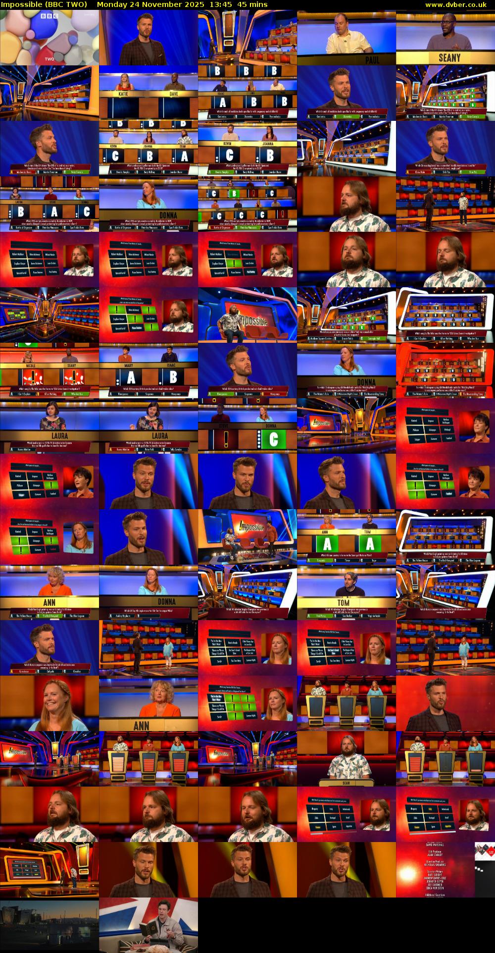 Impossible (BBC TWO) Monday 24 November 2025 13:45 - 14:30