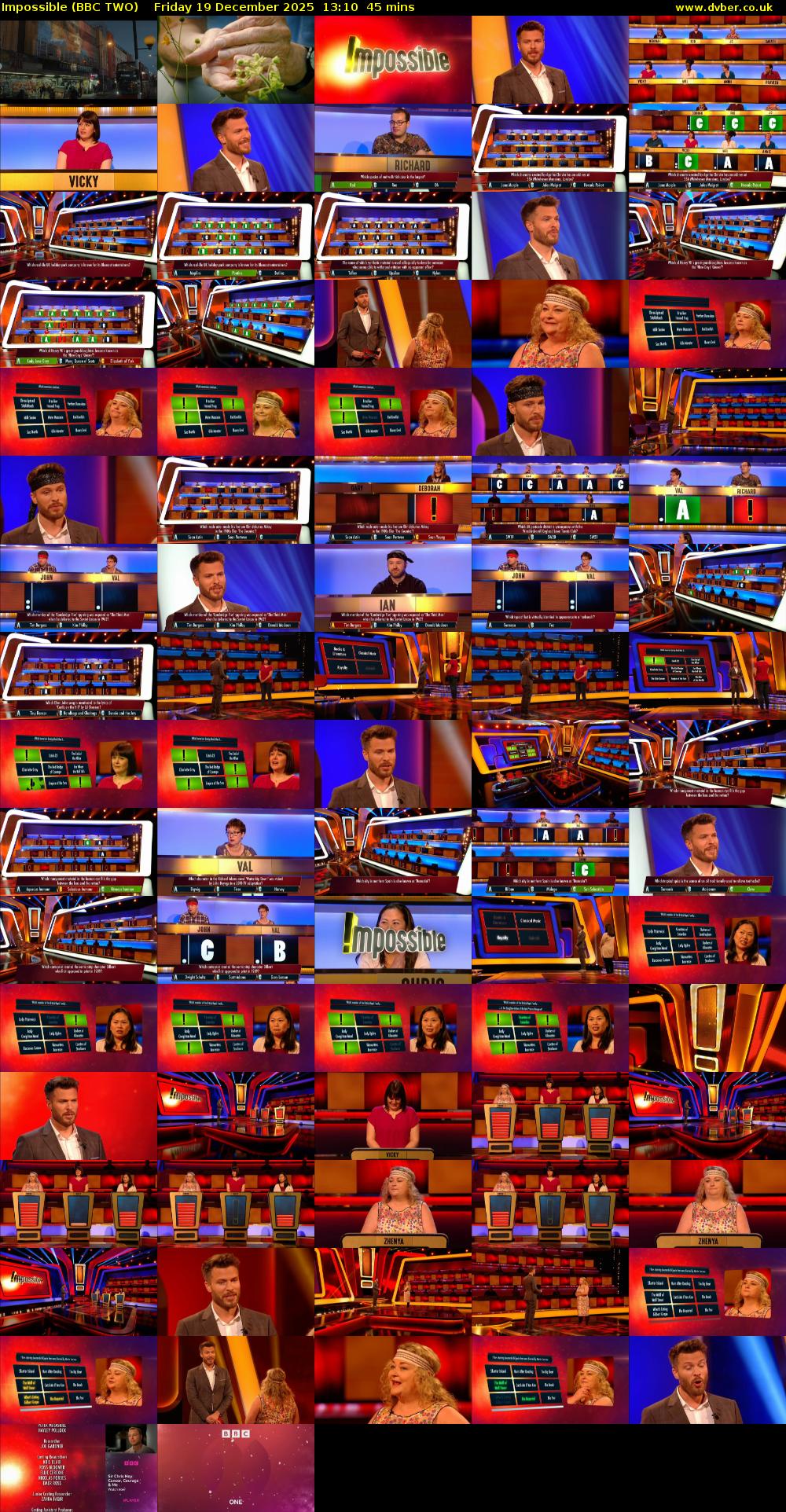Impossible (BBC TWO) Friday 19 December 2025 13:10 - 13:55