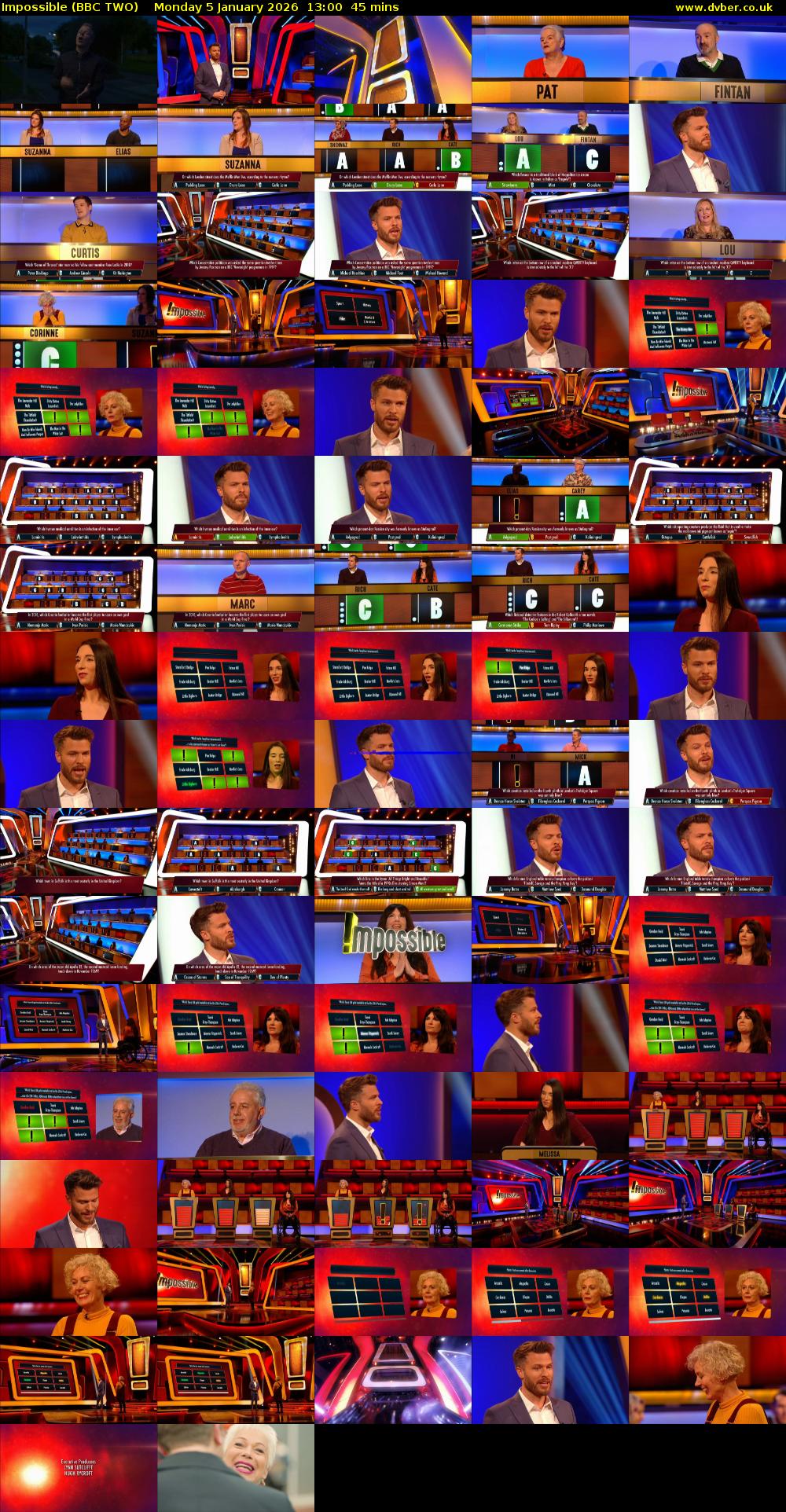 Impossible (BBC TWO) Monday 5 January 2026 13:00 - 13:45