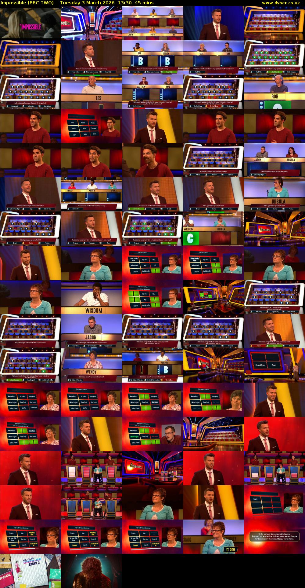 Impossible (BBC TWO) Tuesday 3 March 2026 13:30 - 14:15