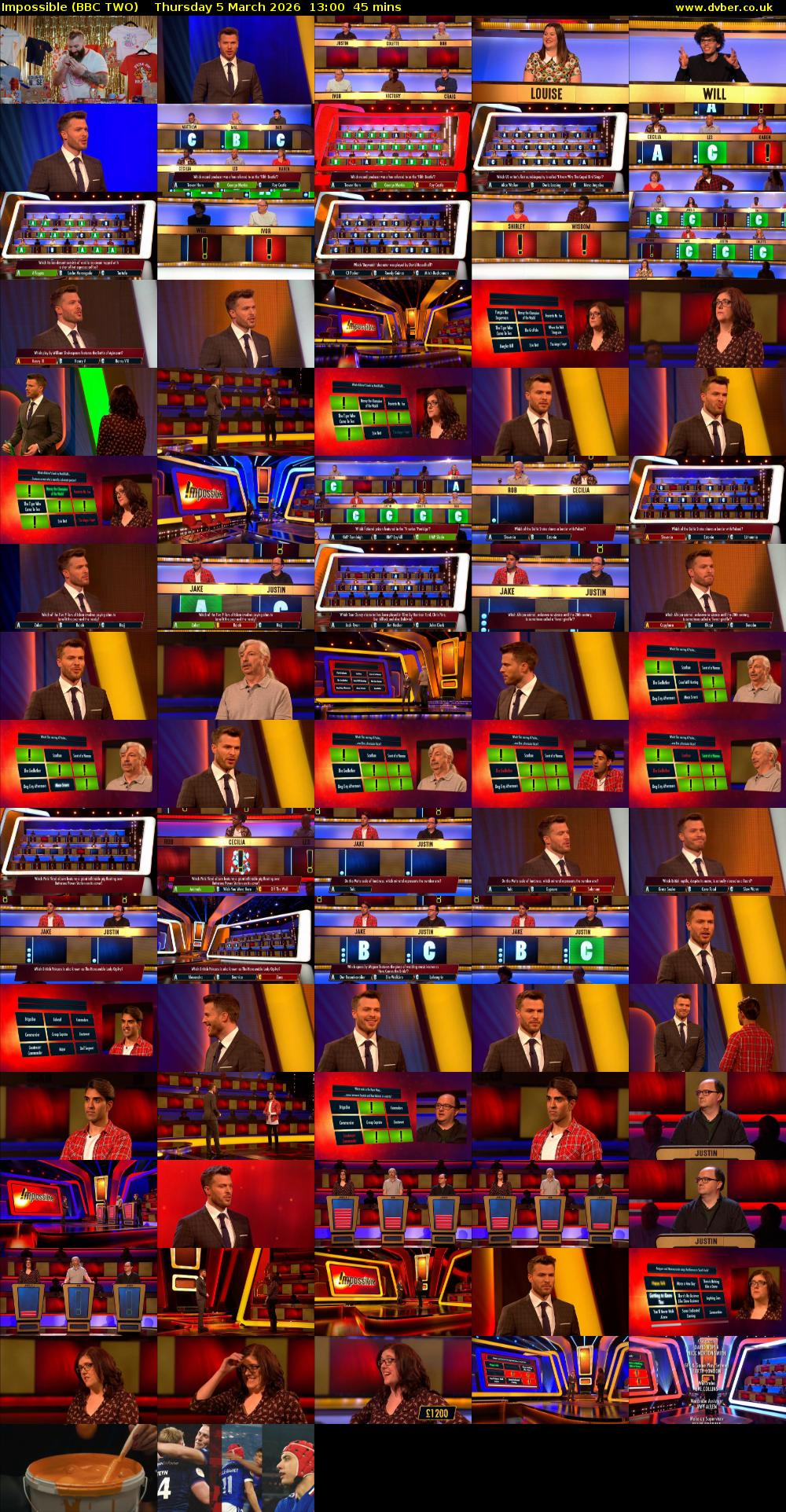 Impossible (BBC TWO) Thursday 5 March 2026 13:00 - 13:45