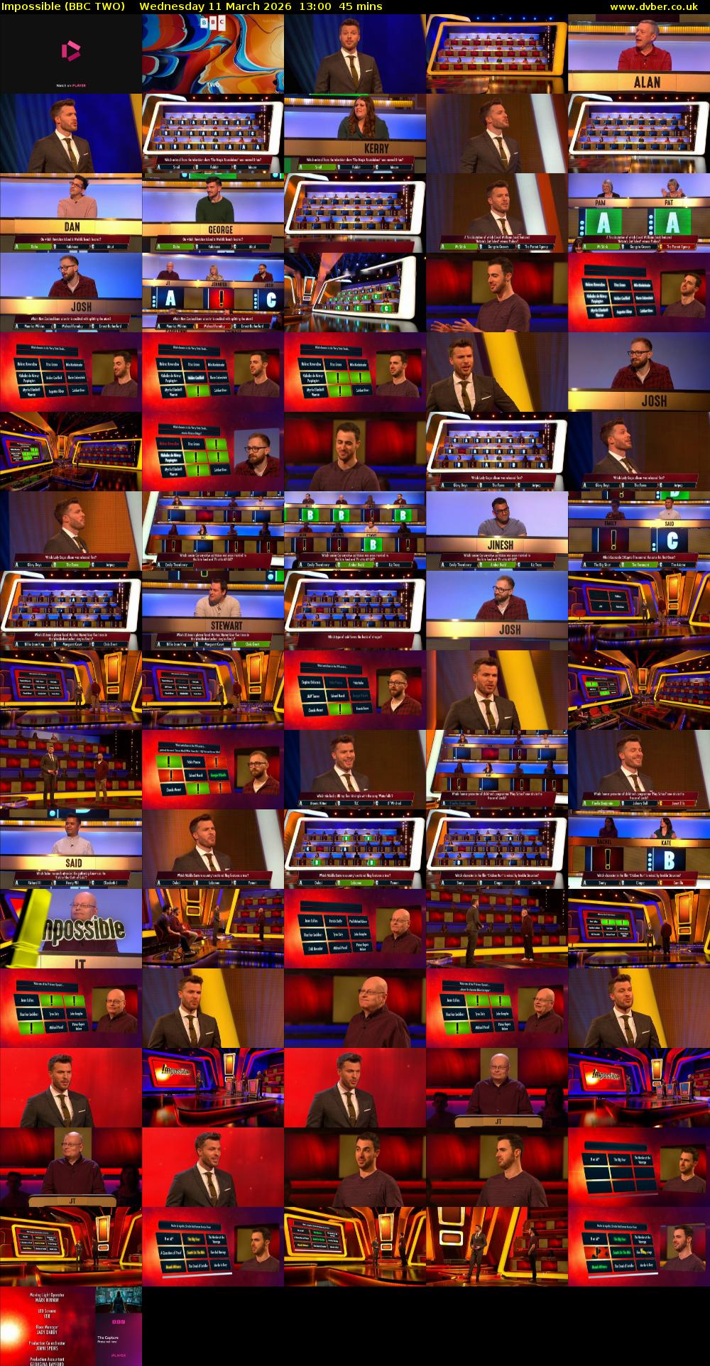 Impossible (BBC TWO) Wednesday 11 March 2026 13:00 - 13:45