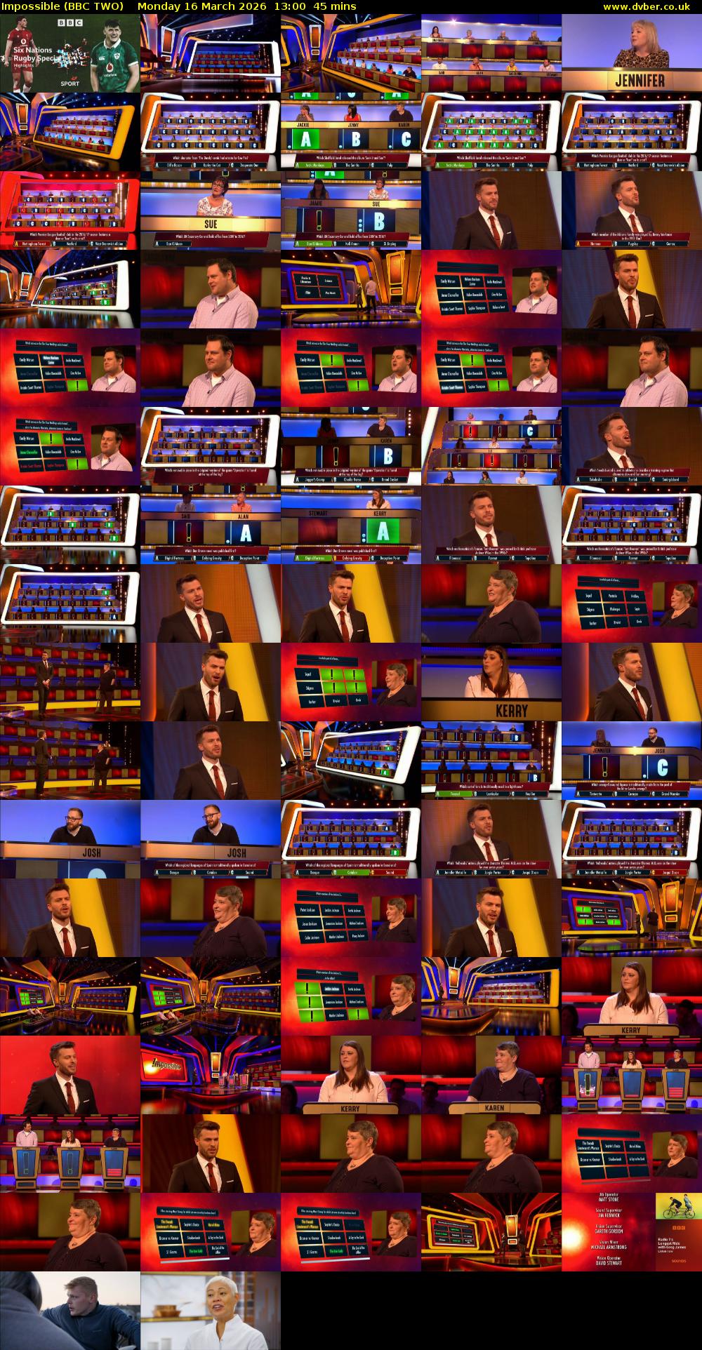 Impossible (BBC TWO) Monday 16 March 2026 13:00 - 13:45