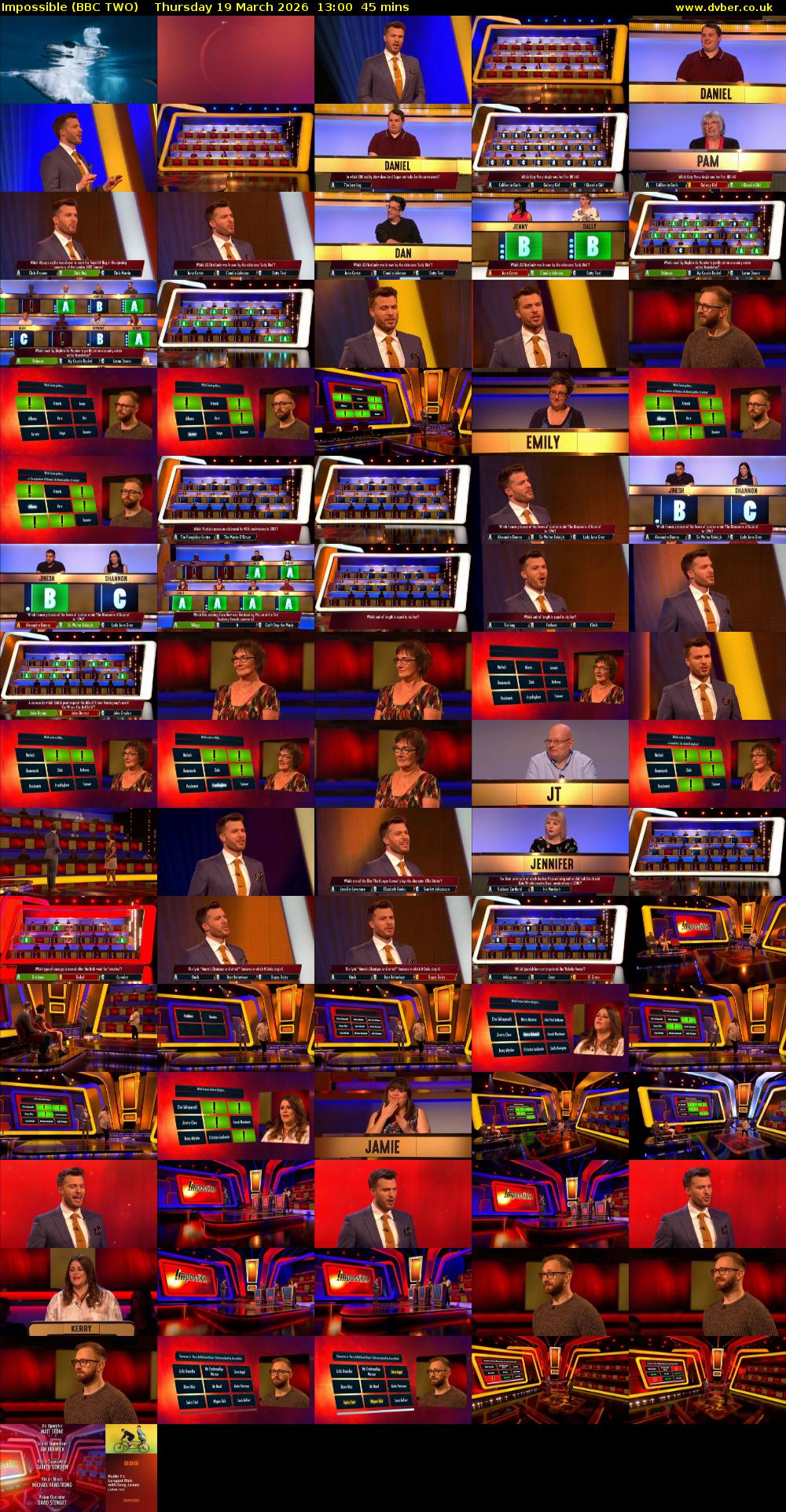 Impossible (BBC TWO) Thursday 19 March 2026 13:00 - 13:45