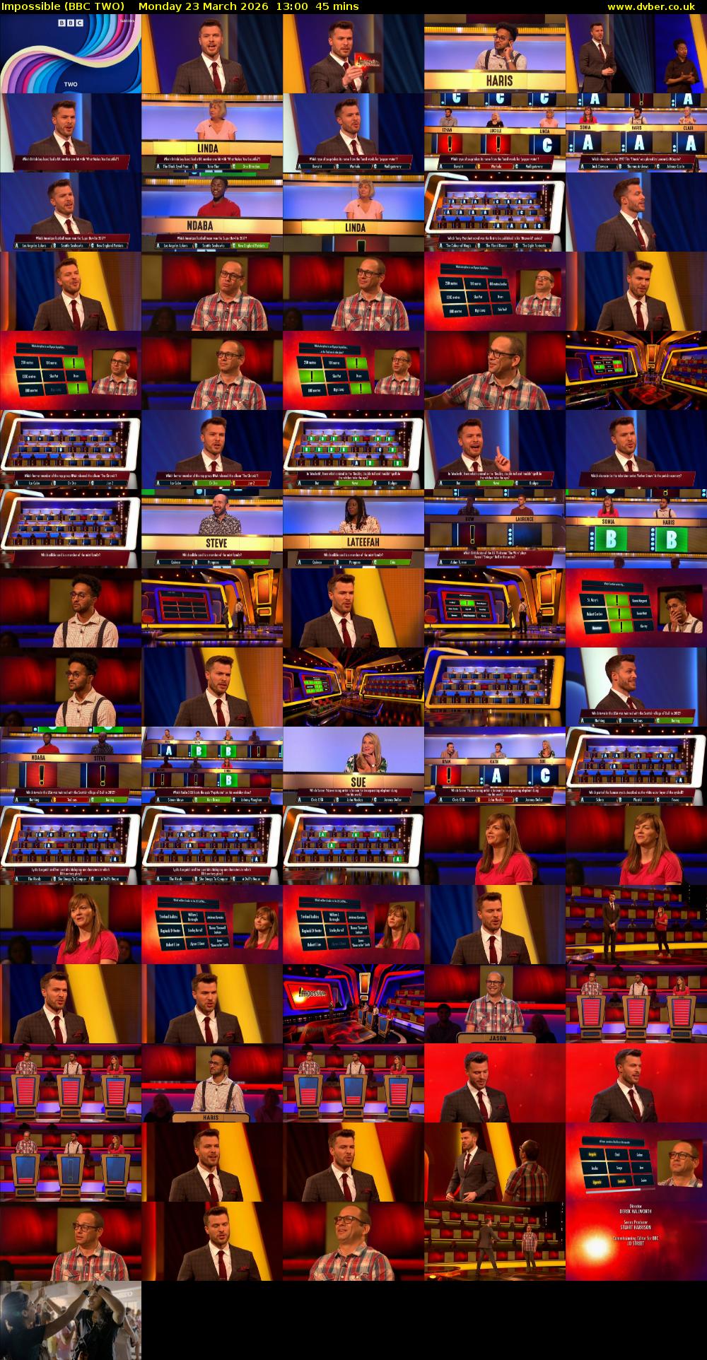 Impossible (BBC TWO) Monday 23 March 2026 13:00 - 13:45