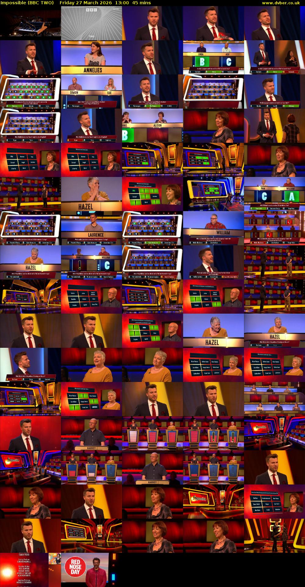 Impossible (BBC TWO) Friday 27 March 2026 13:00 - 13:45