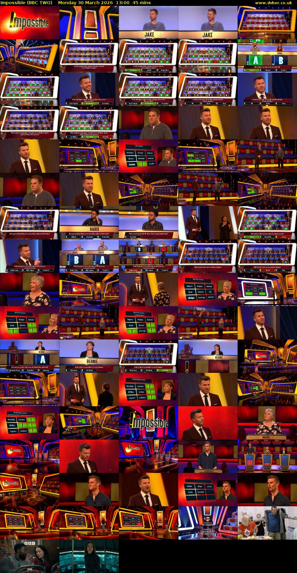 Impossible (BBC TWO) Monday 30 March 2026 13:00 - 13:45