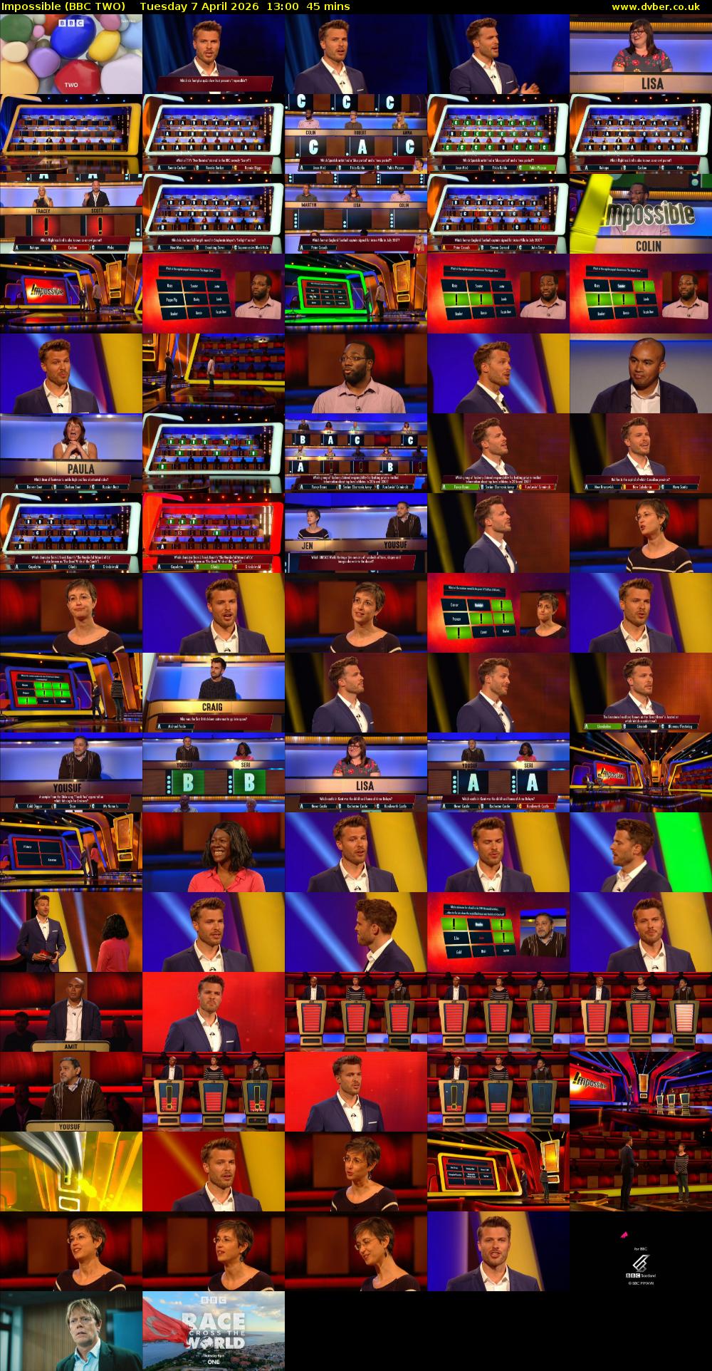 Impossible (BBC TWO) Tuesday 7 April 2026 13:00 - 13:45