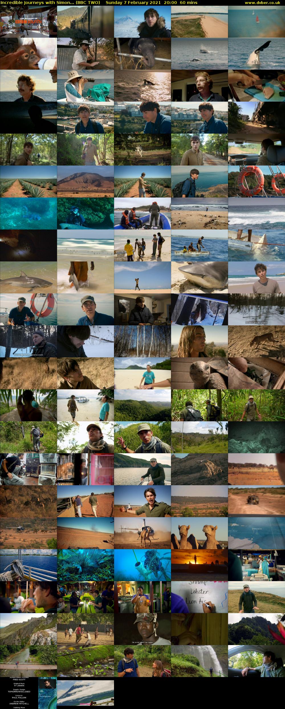Incredible Journeys with Simon... (BBC TWO) Sunday 7 February 2021 20:00 - 21:00