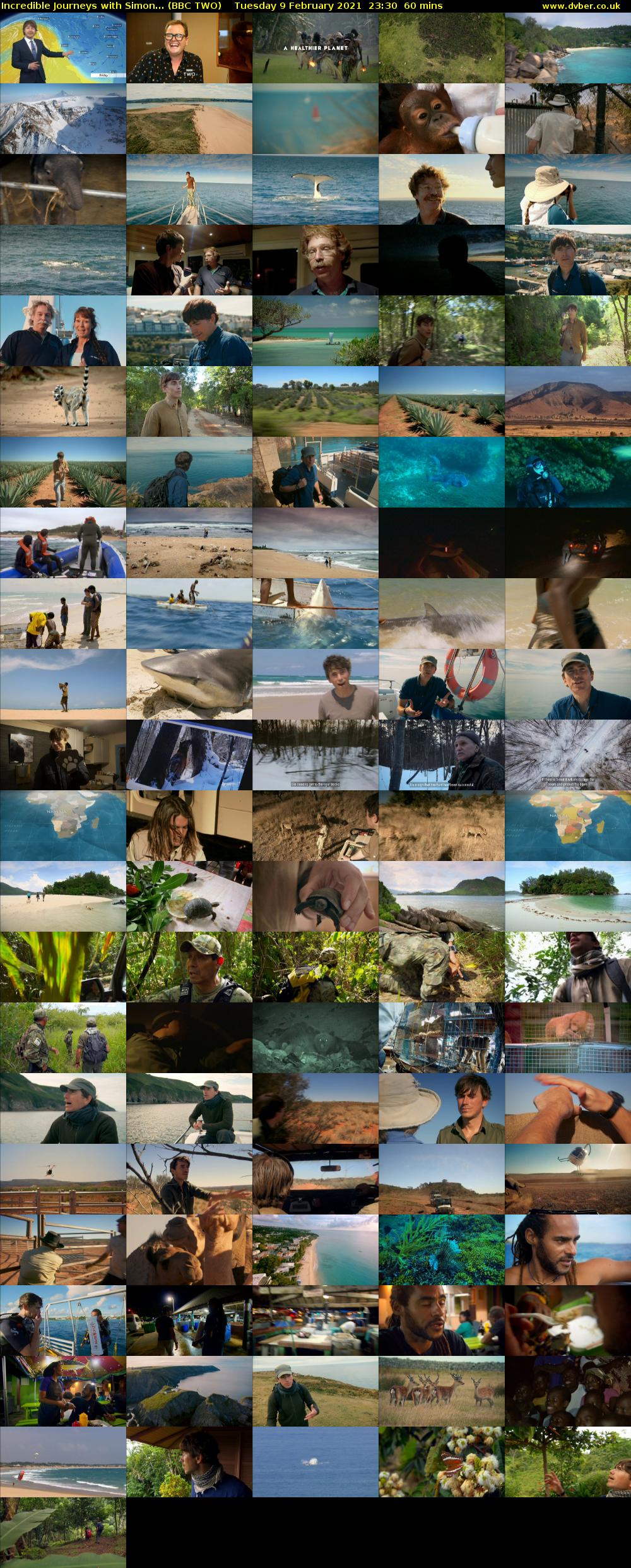 Incredible Journeys with Simon... (BBC TWO) Tuesday 9 February 2021 23:30 - 00:30