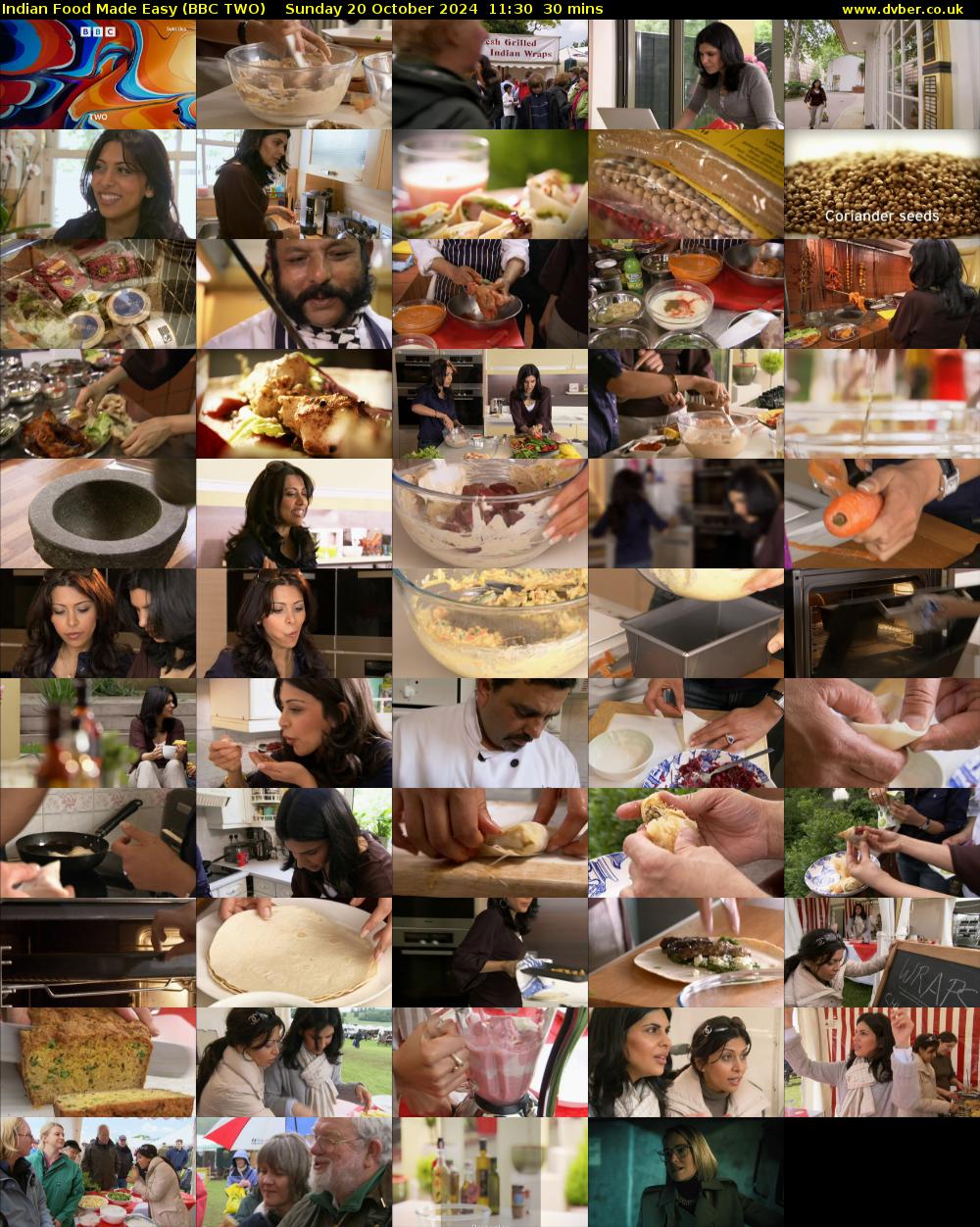 Indian Food Made Easy (BBC TWO) Sunday 20 October 2024 11:30 - 12:00