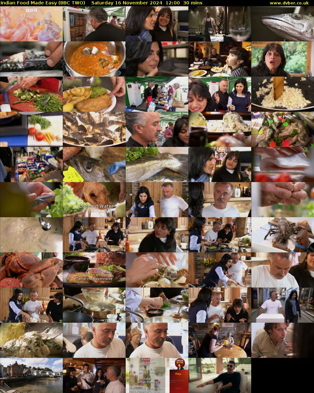 Indian Food Made Easy (BBC TWO) Saturday 16 November 2024 12:00 - 12:30