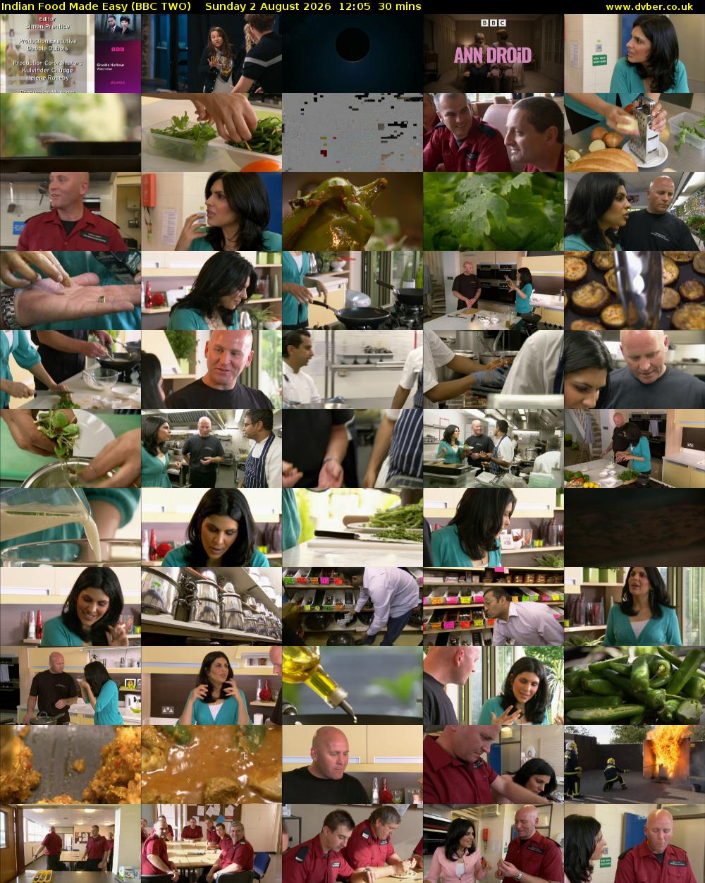 Indian Food Made Easy (BBC TWO) Sunday 2 August 2026 12:05 - 12:35