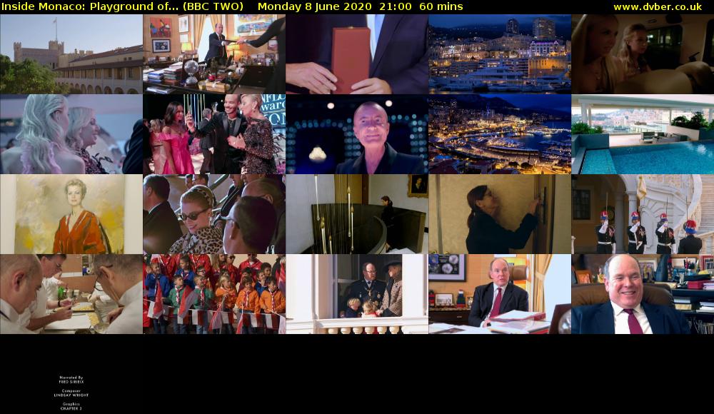 Inside Monaco: Playground of... (BBC TWO) Monday 8 June 2020 21:00 - 22:00