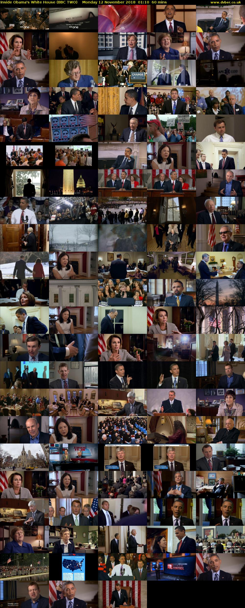 Inside Obama's White House (BBC TWO) Monday 12 November 2018 01:10 - 02:10