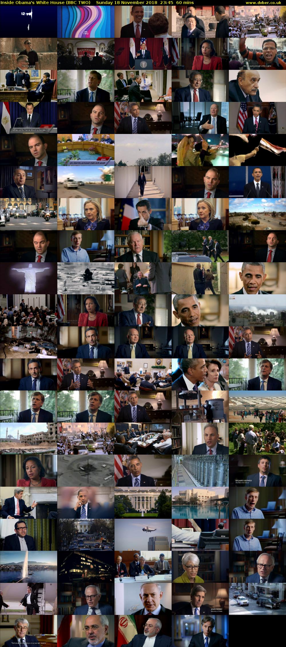Inside Obama's White House (BBC TWO) Sunday 18 November 2018 23:45 - 00:45