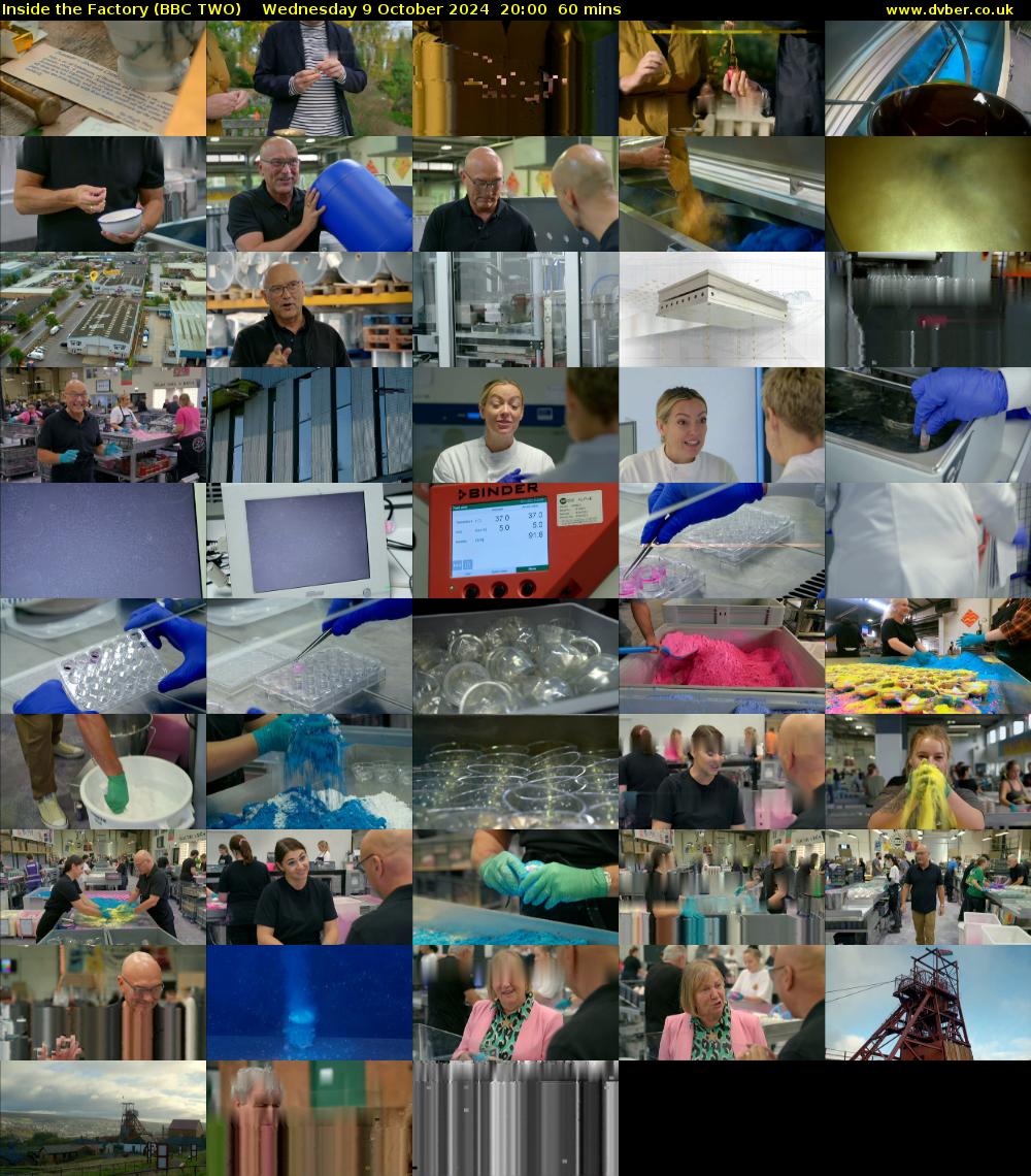 Inside the Factory (BBC TWO) Wednesday 9 October 2024 20:00 - 21:00